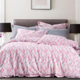 Παπλωματοθήκη Εμπριμέ Σετ Elegant Leaves Υπέρδιπλη