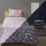 Beauty Home Σεντόνι μονό φωσφοριζέ με μαξιλαροθήκη Centaur Art 6177 170x240 Γκρι