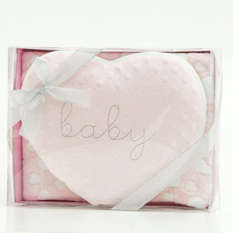 Κουβέρτα Αγκαλιάς Σετ Καρδούλα σε Κουτί