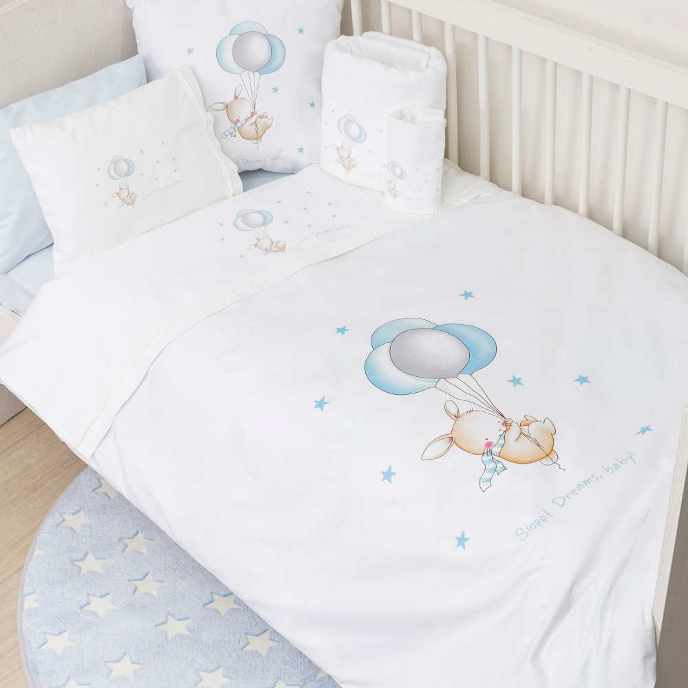Μαξιλάρι Διακοσμητικό Printed Sweet Dreams Baby Λευκό-Σιέλ - Image 2