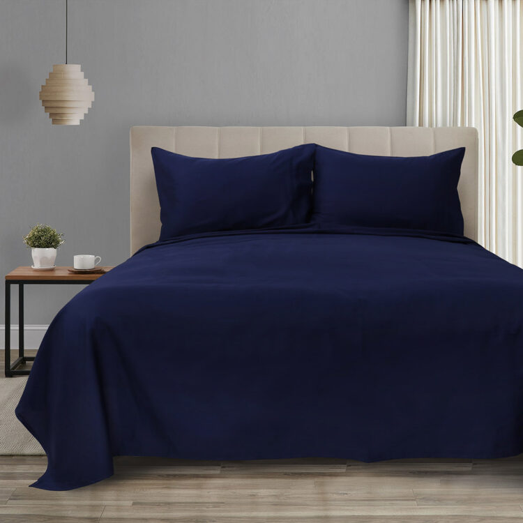 Beauty Home Σετ σεντόνια υπέρδιπλα με λάστιχο 4 Seasons Art 12000 240x270 Μπλέ