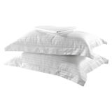 Beauty Home Ζεύγος μαξιλαροθήκες Dobby Cotton Rich Blend Art 1381 53x73+5 Λευκό