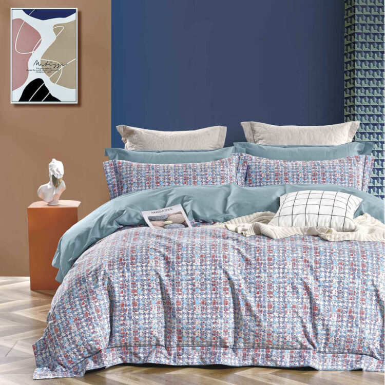 Παπλωματοθήκη Εμπριμέ Σετ Irida Υπέρδιπλη