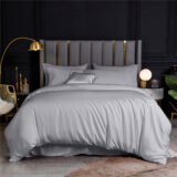 Beauty Home Σετ σεντόνια υπέρδιπλα με λάστιχο Bamboo 300tc Art 12051 Silver Fantasy 170x200+35 Γκρι