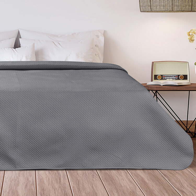 Beauty Home Κουβερλί υπέρδιπλο pre-washed Intence Art 12200 σε 9 αποχρώσεις 230x250 Γκρι