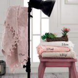 Beauty Home Πετσέτα μπάνιου ζακάρ με δετό κρόσι Art 3180 σε 4 αποχρώσεις 70x140 Μπεζ