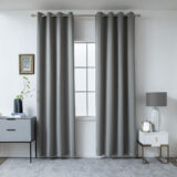 Beauty Home Κουρτίνα Blackout σκίασης με 8 κρίκους Art Ideal 8400 140x270 Ανθρακίτης