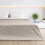 Beauty Home Κουβέρτα King Size διπλής όψεως Cross matelasse Art 11173 260x270 Άμμου