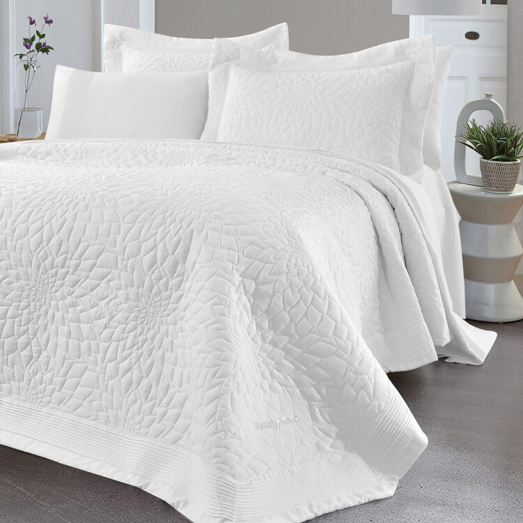 Beauty Home Σετ κουβερλί υπέρδιπλο Muse Art 12506 230x250 Λευκό