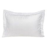 Beauty Home Ζεύγος μαξιλαροθήκες πλακέ Oxford Dobby Cotton Rich Blend Art 1381 53x73+5 Λευκό