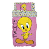 Beauty Home Σετ σεντόνια μονά Art 6190 Tweety 165x250 Ροζ