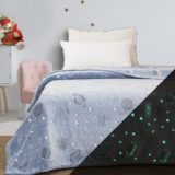 Beauty Home Κουβέρτα μονή φωσφορίζουσα Flash Art 6250 160x220 Γαλάζιο