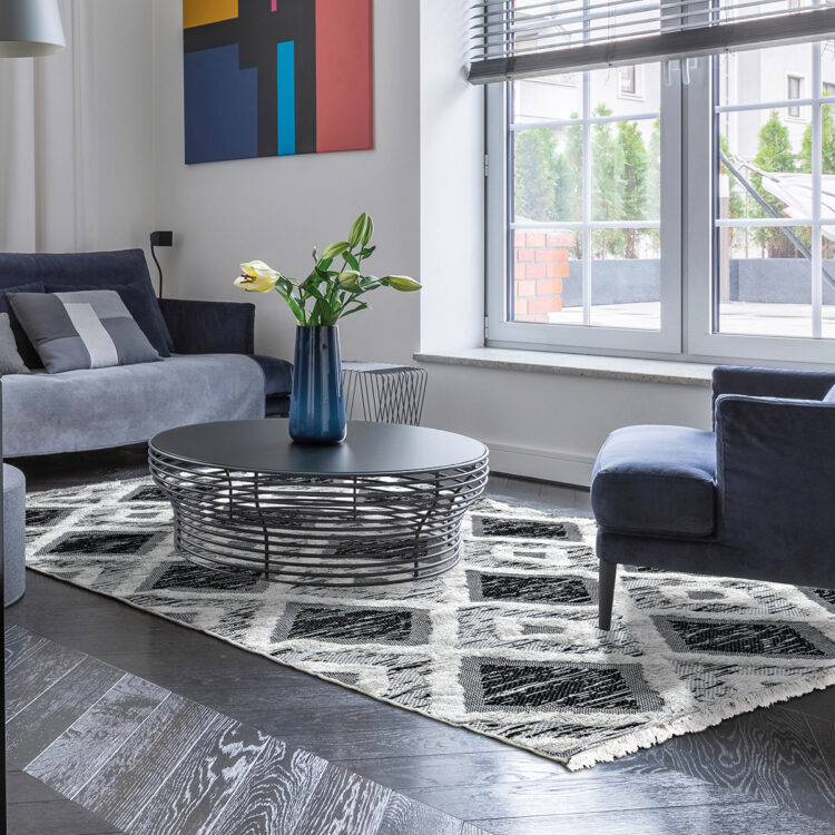 Beauty Home Χαλί βαμβακερό Morocotton 9240 150x220 Γκρι