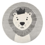 Beauty Home Ροτόντα Loop Art 9556 133x133 Grey White Γκρι Λευκό