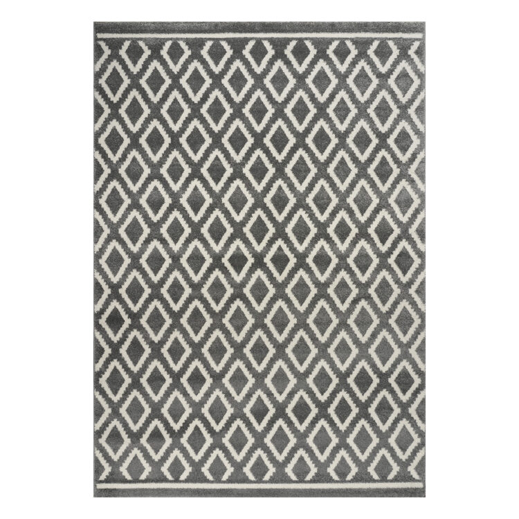 Beauty Home Χαλί Vibe Art 9576 133x190 Grey White Γκρι Λευκό