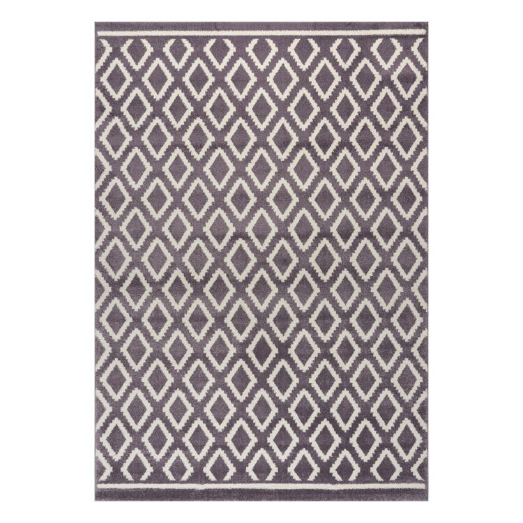 Beauty Home Χαλί Vibe Art 9578 133x190 Lila White Λιλά Λευκό