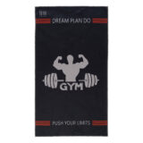 Beauty Home Πετσέτα γυμναστηρίου Microfiber Art 2242 50x90 Μαύρο