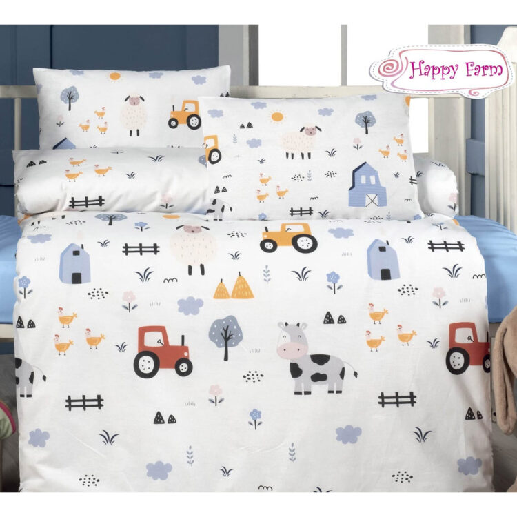 Beauty Home Σετ σεντόνια βρεφικά Art 5601 100x150 Γαλάζιο