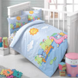 Beauty Home Σετ σεντόνια βρεφικά Art 5610 100x150 Γαλάζιο