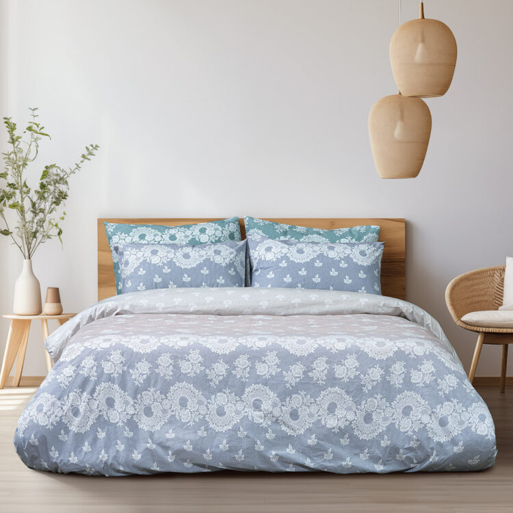 Beauty Home Σετ πάπλωμα υπέρδιπλο Turtle Art 12187 220x240 Γκρι