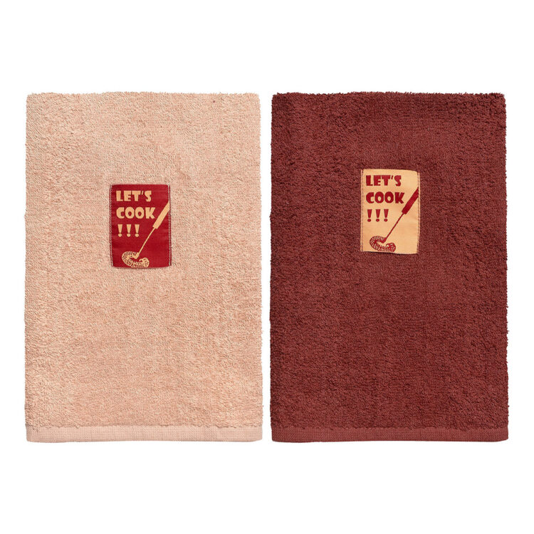 Beauty Home Ποτηρόπανα σετ 2τμχ Art 8289 40x60 Μπεζ