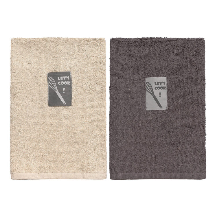 Beauty Home Ποτηρόπανα σετ 2τμχ Art 8291 40x60 Μπεζ