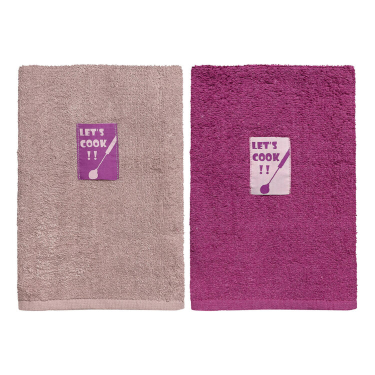 Beauty Home Ποτηρόπανα σετ 2τμχ Art 8292 40x60 Σάπιο μήλο