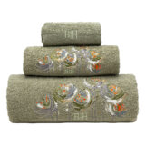 Beauty Home Σετ πετσέτες Art 3395 Σετ 3τμχ Πράσινο