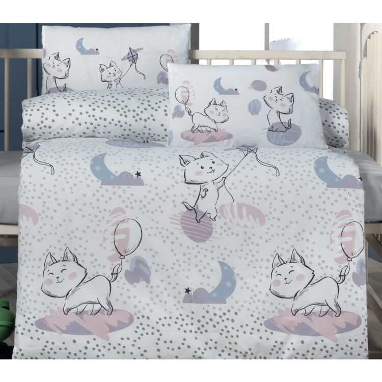 Beauty Home Σετ σεντόνια βρεφικά Art 5614 100x150 Γκρι