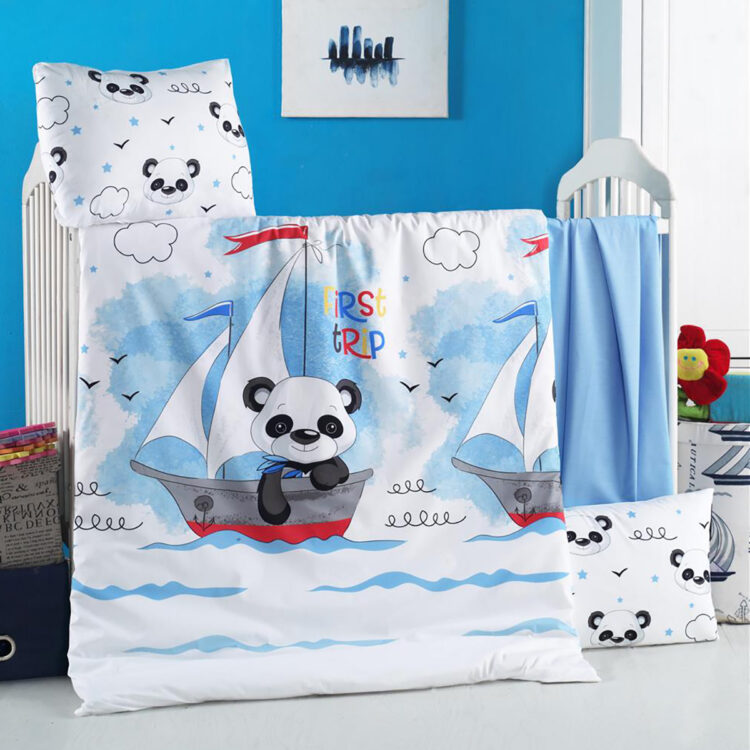 Beauty Home Σετ σεντόνια βρεφικά Art 5616 100x150 Γαλάζιο