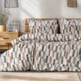 Beauty Home Σετ παπλωματοθήκη φανελένια υπέρδιπλη Pinot Art 12632 230x250 Μπεζ