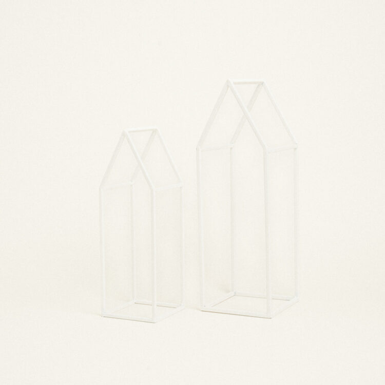 Beauty Home ΜΕΤΑΛΛΙΚΟ ΣΠΙΤΙ ΣΕΤ 2 ΤΜΧ ΛΕΥΚΟ 36 – 45 CM