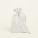 Beauty Home ΠΟΥΓΚΙ ΜΕ ΚΟΡΔΟΝΙ 12 x 17 cm ΖΑΚΑΡ ΕΚΡΟΥ-ΑΣΗΜΙ