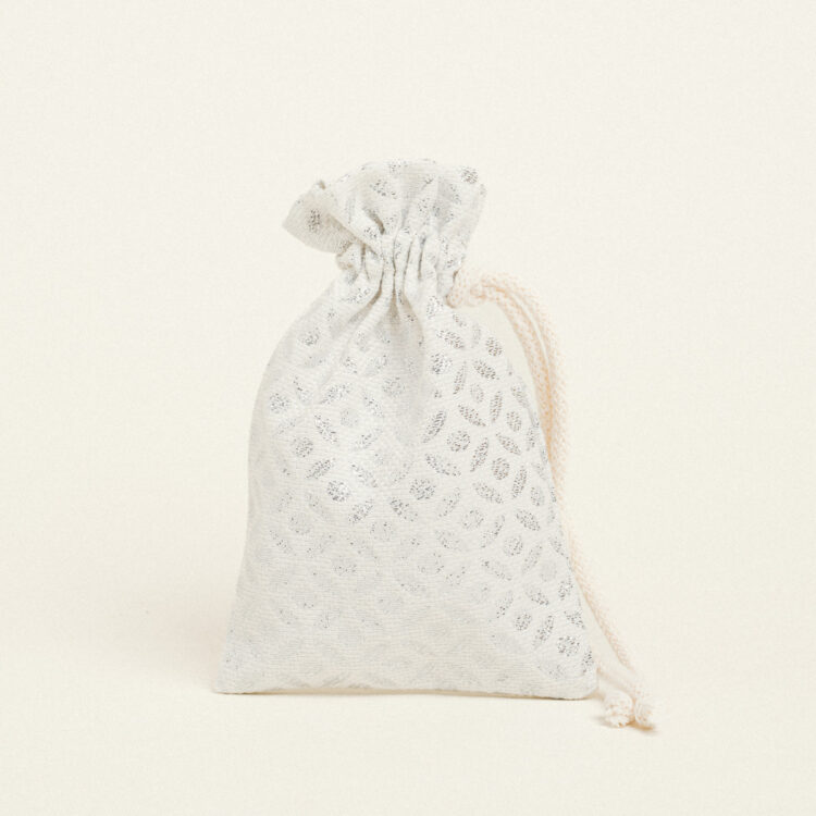 Beauty Home ΠΟΥΓΚΙ ΜΕ ΚΟΡΔΟΝΙ 12 x 17 cm ΖΑΚΑΡ ΕΚΡΟΥ-ΑΣΗΜΙ