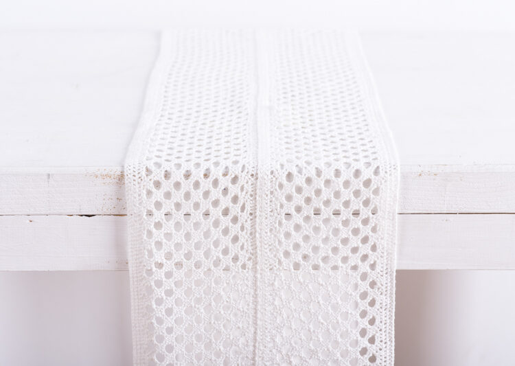 Beauty Home ΔΑΝΤΕΛΑ ΒΑΜΒΑΚΕΡΗ 23CM “ΓΕΩΜΕΤΡΙΚΟ”  Λευκό