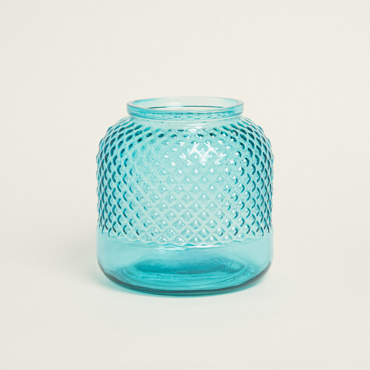 Beauty Home ΒΑΖΟ ΑΝΑΓΛΥΦΟ 19 x 19 cm Τυρκουάζ