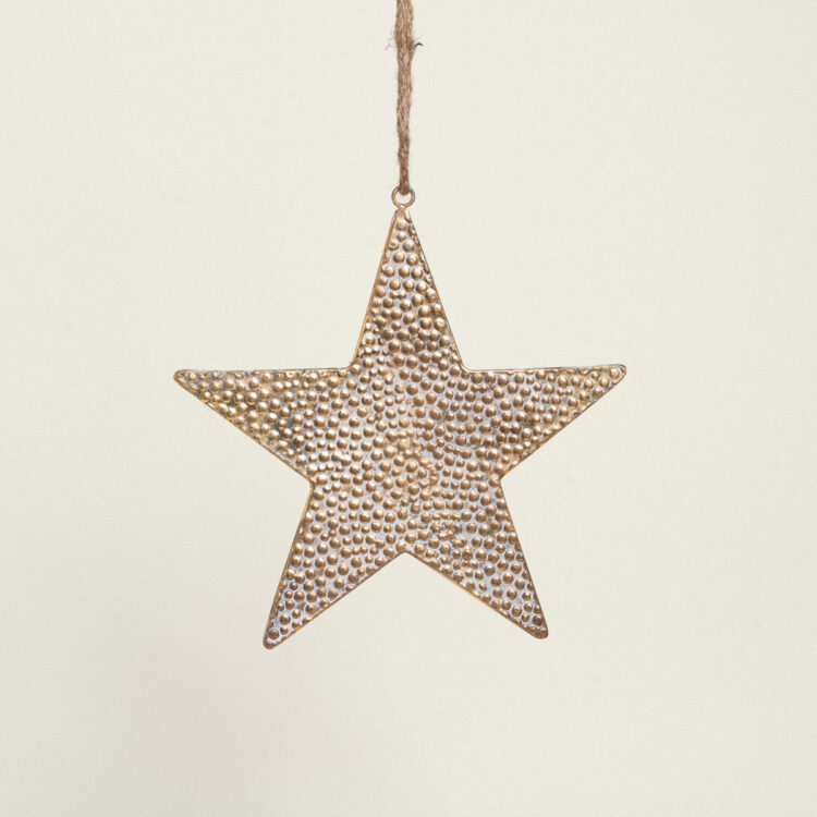 Beauty Home ΜΕΤΑΛΛΙΚΟ ΑΣΤΕΡΙ ΧΡΥΣΟ ΑΝΤΙΚΕ 31 cm