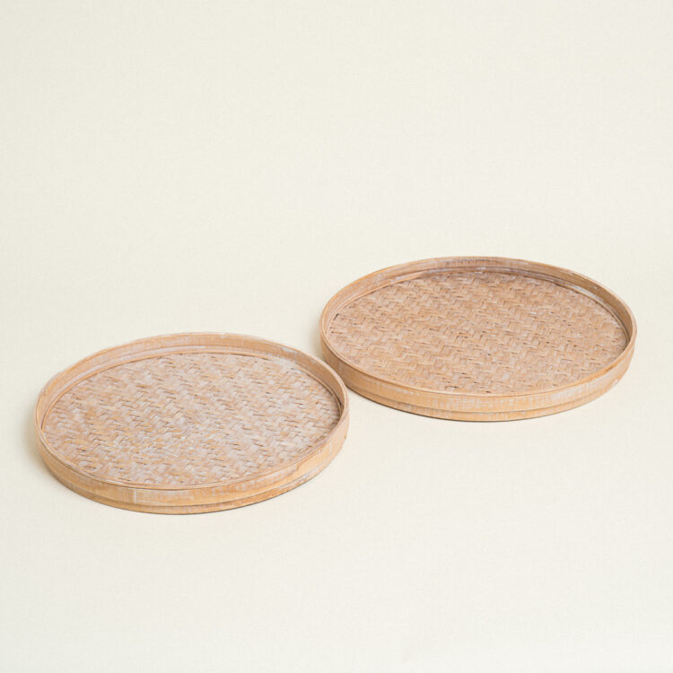 Beauty Home ΔΙΣΚΟΙ ΜΠΑΜΠΟΥ ΣΕΤ 2 ΤΜΧ 46 x 5 cm 41 x 5 cm