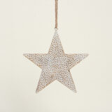 Beauty Home ΜΕΤΑΛΛΙΚΟ ΑΣΤΕΡΙ ΛΕΥΚΟ / ΧΡΥΣΟ 31 cm