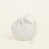 Beauty Home ΠΟΥΓΚΙ ΟΒΑΛ ΜΕ ΚΟΡΔΟΝΙ 13 x 14 cm ΖΑΚΑΡ ΕΚΡΟΥ-ΑΣΗΜΙ