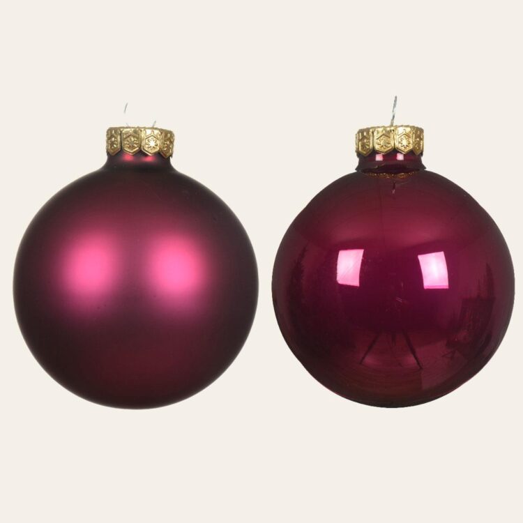 Beauty Home ΓΥΑΛΙΝΕΣ ΜΠΑΛΕΣ ΜΑΤΖΕΝΤΑ 8 CM ΣΕΤ 8 ΤΜΧ