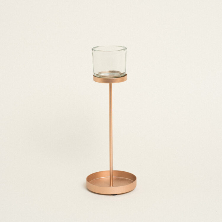 Beauty Home ΚΗΡΟΠΗΓΙΟ BILBAO ΡΟΖ ΧΡΥΣΟ 9.50 X 27 CM