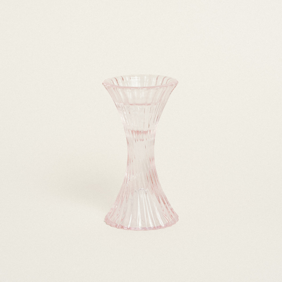 Beauty Home ΚΗΡΟΠΗΓΙΟ ΓΥΑΛΙΝΟ ΑΠΑΛΟ ΡΟΖ 7 x 14 cm