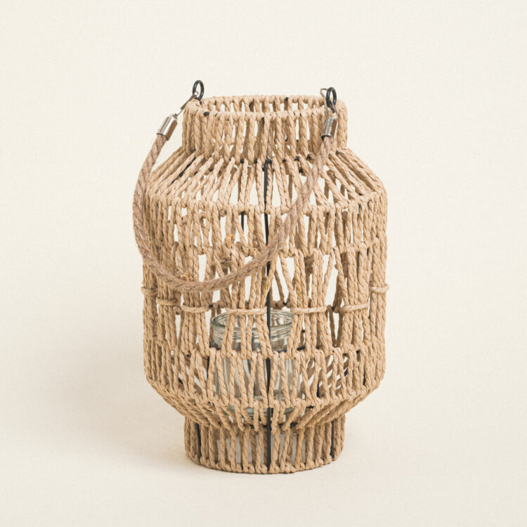 Beauty Home ΦΑΝΑΡΙ ΧΕΙΡΟΠΟΙΗΤΟ ΜΕ ΚΟΡΔΟΝΙ 31 x 19 cm