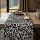 Beauty Home ΡΑΝΝΕΡ ΖΑΚΑΡ ΜΕ ΣΕΝΙΛ ΑΣΠΡΟ ΜΑΥΡΟ ΛΕΟΠΑΡ   32 cm x 1