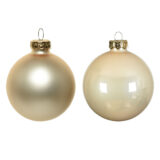 Beauty Home ΓΥΑΛΙΝΕΣ ΜΠΑΛΕΣ ΣΑΜΠΑΝΙ 6 CM ΣΕΤ 12 ΤΜΧ