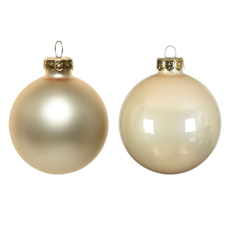 Beauty Home ΓΥΑΛΙΝΕΣ ΜΠΑΛΕΣ ΣΑΜΠΑΝΙ 6 CM ΣΕΤ 12 ΤΜΧ