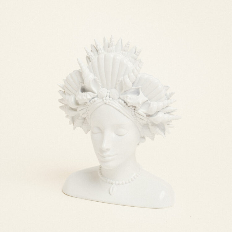 Beauty Home Βάζο Προτομή Λευκο17.3 x 11