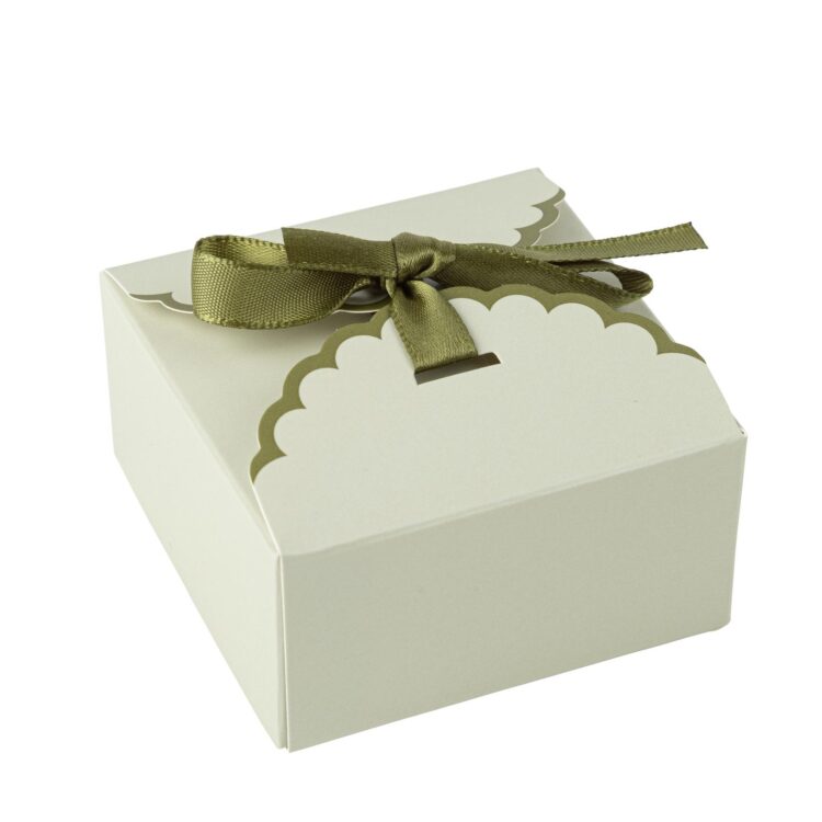 Beauty Home 10 Χάρτινα Κουτάκια με Σατέν Κορδέλα 7 x 3