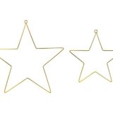 Beauty Home ΜΕΤΑΛΛΙΚΑ ΑΣΤΕΡΙΑ ΣΕΤ 2 ΤΕΜ 20 Κ 28 CM